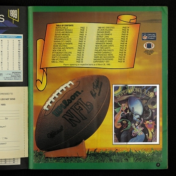 Football 90 NFL Panini Sticker Album komplett