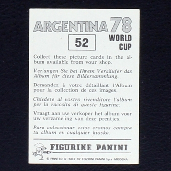 Argentina 78 Nr. 052 Panini Sticker Ardiles