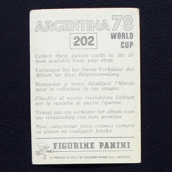 Argentina 78 No. 202 Panini sticker Willy Kreuz