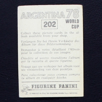 Preview: Argentina 78 No. 202 Panini sticker Willy Kreuz