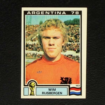 Argentina 78 No. 263 Panini sticker Wim Rijsbergen