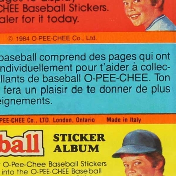 Baseball 1984 Panini sticker bags