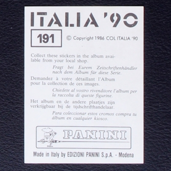 Preview: Italia 90 No. 191 Panini sticker Brasil badge