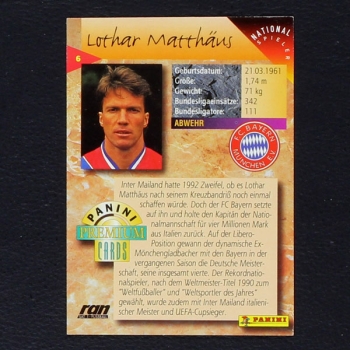 Lothar Matthäus Panini - Premium Cards 94