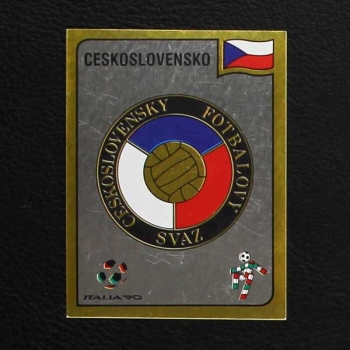 Italia 90 Nr. 076 Panini Sticker Ceskoslovensko Wappen