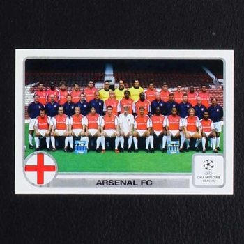 Champions League 2001 No. 058 Panini sticker team Arsenal London