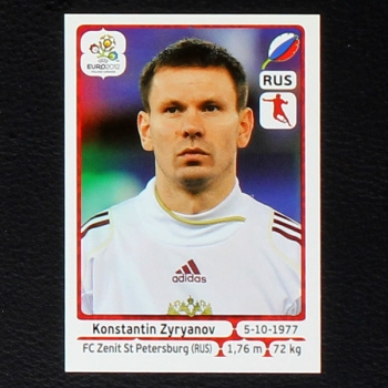 Zyryanov Panini Sticker No. 125 - Euro 2012