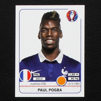 Paul Pogba Panini Sticker No. 27 - Euro 2016