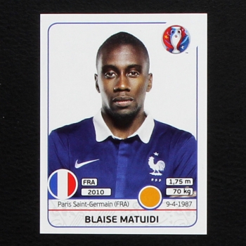 Blaise Matuidi Panini Sticker No. 28 - Euro 2016