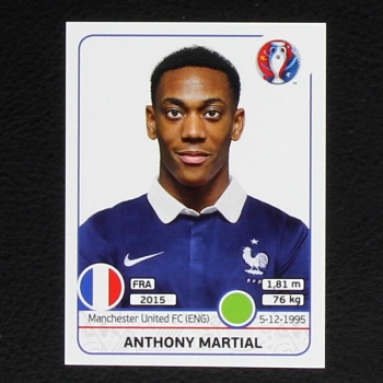 Anthony Martial Panini Sticker No. 36 - Euro 2016