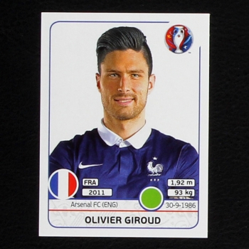 Olivier Giroud Panini Sticker No. 33 - Euro 2016