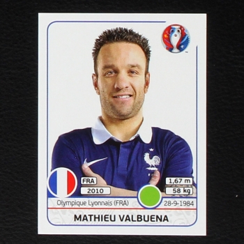 Mathieu Valbuena Panini Sticker No. 34 - Euro 2016