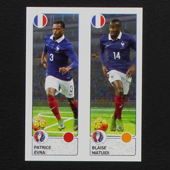 Evra - Matiudi Panini Sticker No. 40 - Euro 2016
