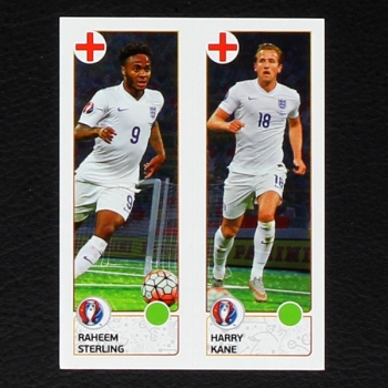 Sterling - Kane Panini Sticker No. 154 - Euro 2016