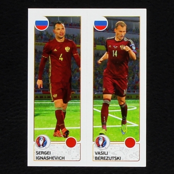 Ignashevich - Berezutski Sticker No. 157 - Euro 2016
