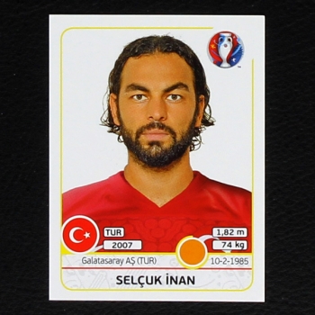 Selcuk Inan Panini Sticker No. 417 - Euro 2016