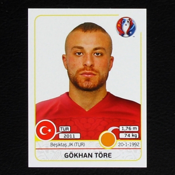 Gökhan Töre Panini Sticker No. 416 - Euro 2016
