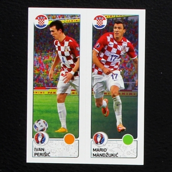 Perisic - Mandzukic Panini Sticker No. 436 - Euro 2016