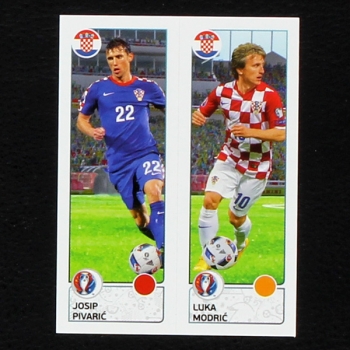 Pivaric - Modric Panini Sticker No. 434 - Euro 2016