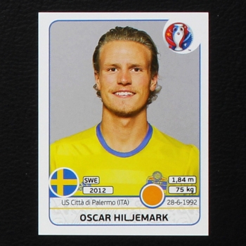 Oscar Hiljemark Panini Sticker No. 556 - Euro 2016