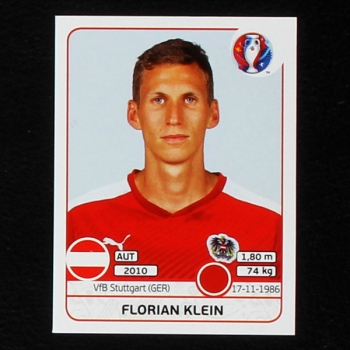 Florian Klein Panini Sticker No. 636 - Euro 2016