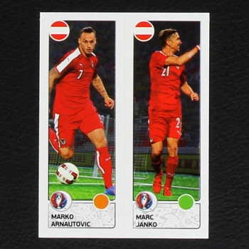 Arnautovic - Janko Panini Sticker No. 654 - Euro 2016