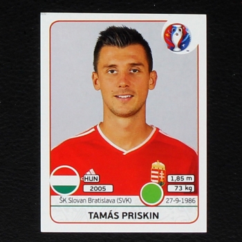 Tamas Priskin Panini Sticker No. 679 - Euro 2016