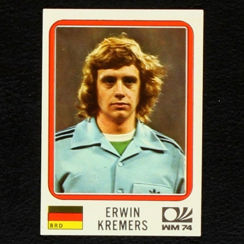 Erwin Kremers Sticker No. 102 Panini - München 74