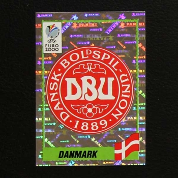 Euro 2000 Nr. 317 Panini Sticker Wappen Danmark
