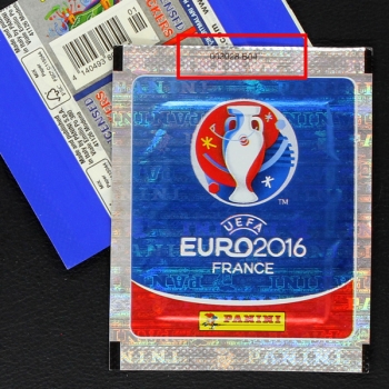 Euro 2016 Panini sticker bags - Version D + number
