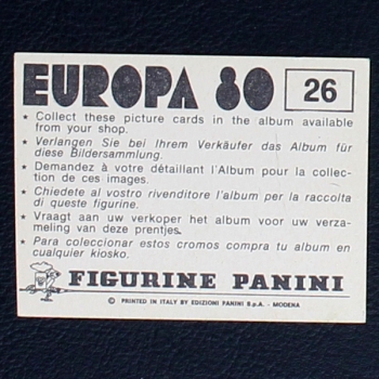 Euro 80 Nr. 026 Panini Sticker Torino Stadio