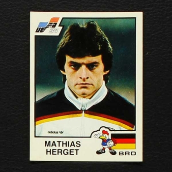 Euro 84 No. 141 Panini sticker Mathias Herget