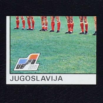 Euro 84 No. 109 Panini sticker Jugoslavija part 3