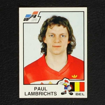 Euro 84 Nr. 089 Panini Sticker Paul Lambrichts