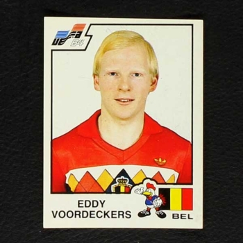 Euro 84 No. 104 Panini sticker Eddy Voordeckers