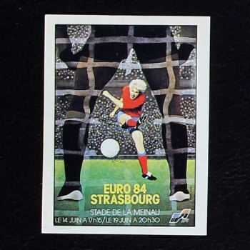 Euro 84 No. 016 Panini sticker poster Strasbourg