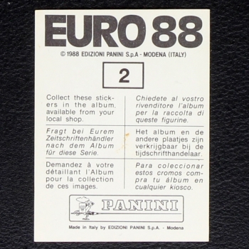 Preview: Berni Sticker No. 2 Panini - Euro 88