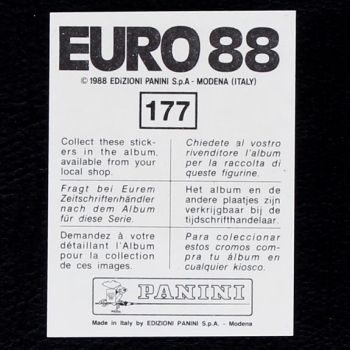 Preview: Gary Lineker Sticker No. 177 Panini - Euro 88