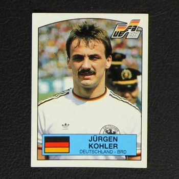 Euro 88 No. 054 Panini sticker Jürgen Kohler