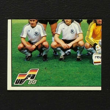 Euro 88 No. 047 Panini sticker team Deutschland-BRD below left