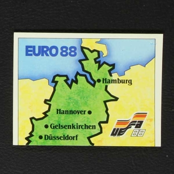 Euro 88 No. 019 Panini sticker Map above