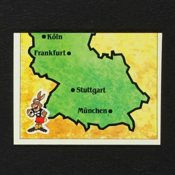 Euro 88 Nr. 020 Panini Sticker Landkarte unten