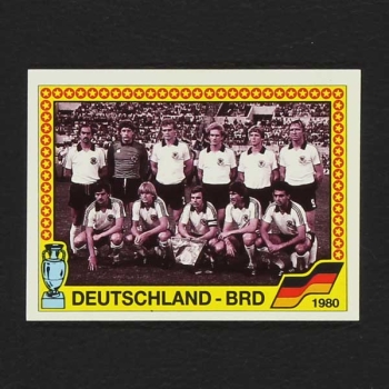 Euro 88 Nr. 016 Panini Sticker Mannschaft Deutschland-BRD 1980