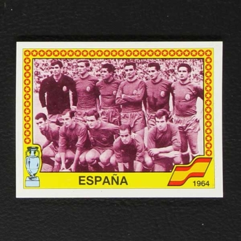 Euro 88 Nr. 007 Panini Sticker Mannschaft Espana 1964