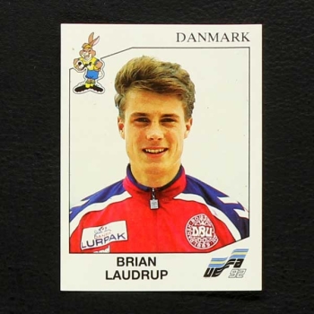 Euro 92 No. 233 Panini sticker Brian Laudrup
