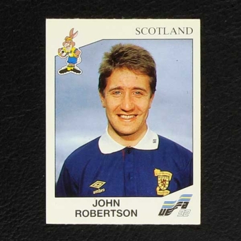 Euro 92 No. 163 Panini sticker John Robertson