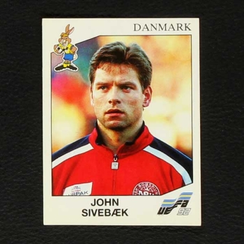 Euro 92 No. 219 Panini sticker John Sivebaek