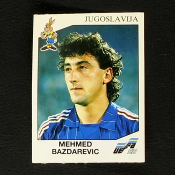 Euro 92 Nr. 081 Panini Sticker Mehmed Bazdarevic