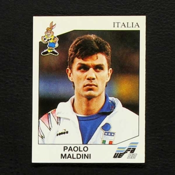 Euro 92 No. 240 Panini sticker Paolo Maldini