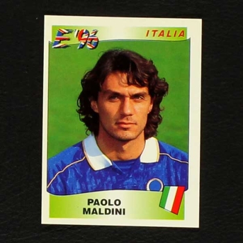 Euro 96 No. 242 Panini sticker Paolo Maldini